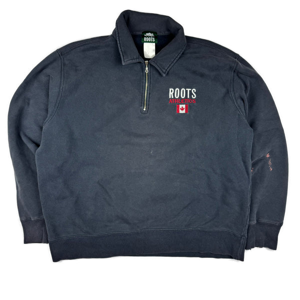 Vintage 90s Roots quarter zip size large