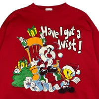 Vintage 90s Looney Tunes holiday crewneck size large