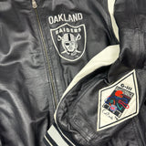 Vintage G-III and Carl Banks Oakland Raiders leather jacket size XL