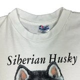 Vintage 90s Siberian Husky tee size large