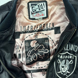 Vintage G-III and Carl Banks Oakland Raiders leather jacket size XL