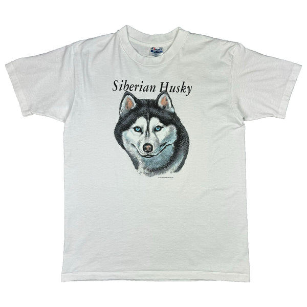 Vintage 90s Siberian Husky tee size large