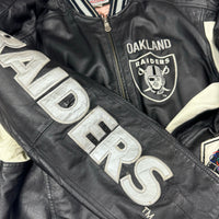 Vintage G-III and Carl Banks Oakland Raiders leather jacket size XL