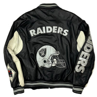 Vintage G-III and Carl Banks Oakland Raiders leather jacket size XL