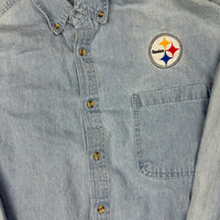 Vintage 2000 Pittsburgh Steelers chambray shirt size large