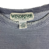 Blue/grey wind river blank crewneck size XL