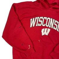 Vintage paint splatter Wisconsin Russell Athletic hoodie size large