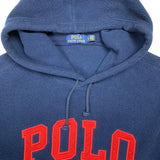 Fleece Polo big logo hoodie size large