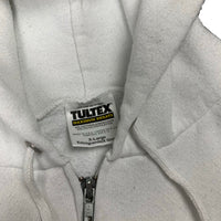 90s Tultex white blank zip up hoodie size large