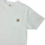 White Carhartt pocket tee size small