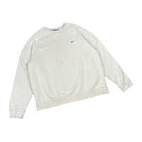 2000s Nike mini swoosh cream crewneck size XL