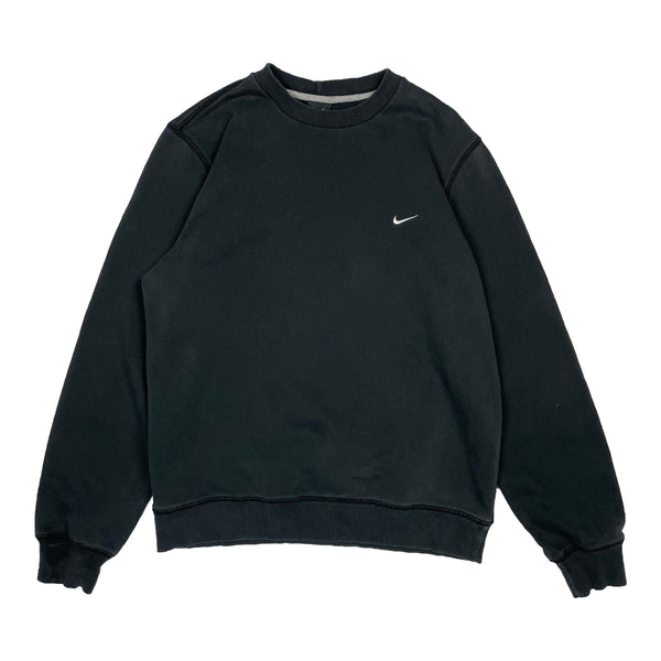 2000s Nike mini swoosh black crewneck size large