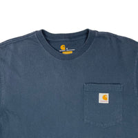 Navy Carhartt pocket tee size small