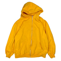 00s yellow blank zip up hoodie size large