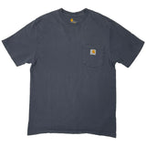 Grey/blue Carhartt pocket tee size small