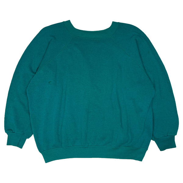 80s teal blank crewneck size medium