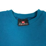 90s Hanes Signature teal blank crewneck size large