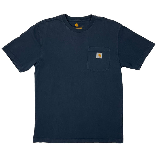 Navy Carhartt pocket tee size small